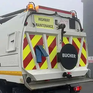 Road sweeper arrow covers