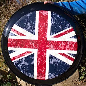 Union Jack Wheel Cover - Stock Design.